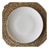 Platos Summer Margarita Playos Porcelana X 2 Unid. Blanco