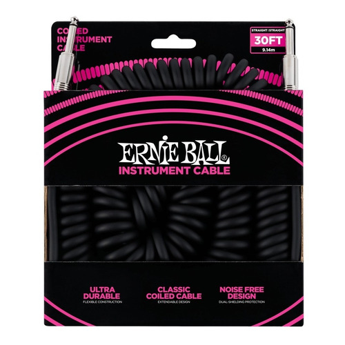 Cable Ernie Ball Espiralado Plug Coiled Instrument