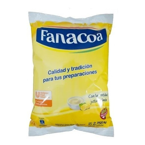 Mayonesa Fanacoa bolsa X 2.755gr