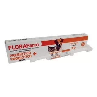 Florafarm 3em1 Probióticos Prebióticos Vitaminas Cães/gatos