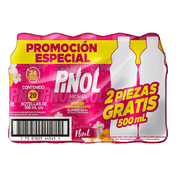 Pack X20 Limpiadores Líquidos Pinol Floral Botella 500ml