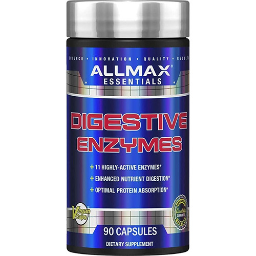 Allmax Enzimas Digestivas Digestive Enzymes 90 Capsulas Sabor Sin sabor