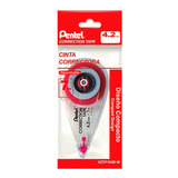 Pentel Cinta Correctora, Compacta, 7 M X 4.2 Mm, Blanca,