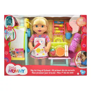 Little Mommy Mi Primer Dia De Escuela Rubia 36cm Mattel