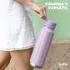 Termo Botella Agua Termica Acero Inoxidable Buffer Paine 700ml + Tapas Color Lila Power