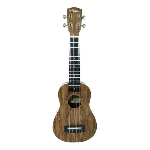 Ukelele Soprano Parquer Madera Ovangkol Flameado Funda Color Marrón