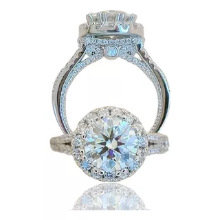 Anel Diamante Moissanite 2ct Testado Diamante Noiva Noivado