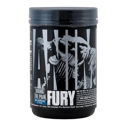 Pre Entreno Universal Animal Fury 30 Servs Los Sabores Sabor Blue Raspberry