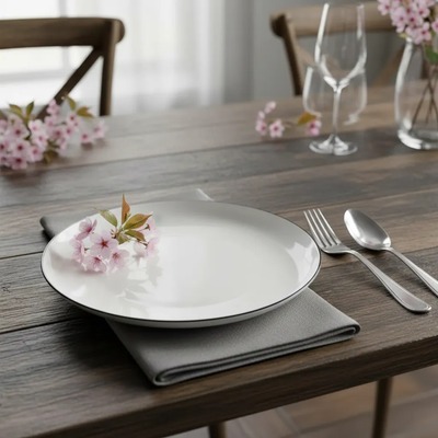 Plato Postre 20cm Porcel. Sakura 126710n-20 Bazarnet P