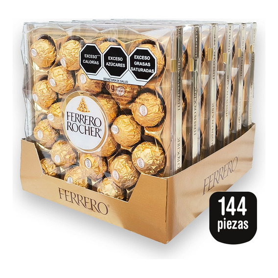 6 Cajas Chocolate Ferrero Rocher 300g Avellana Mayoreo Dulce