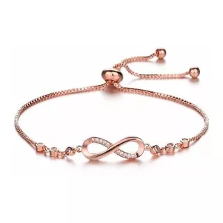 Pulsera Brazalete Oro Laminado 18k Infinito Dama Novia Mujer