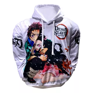 Buzo Saco Hoodie Capucha Nezuko De Demon Slayer