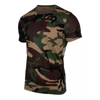 Remera Camuflada Militar Woodland Selva