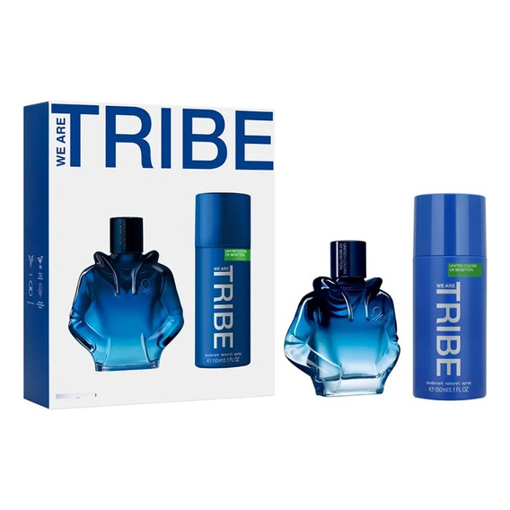 Set Benetton Perfume Tribe Edt 90 Ml Desodorante 150 Ml 