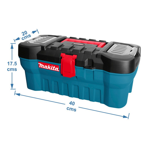 Caja de herramientas Makita 7167 de plástico 20cm x 40cm x 18cm turquesa