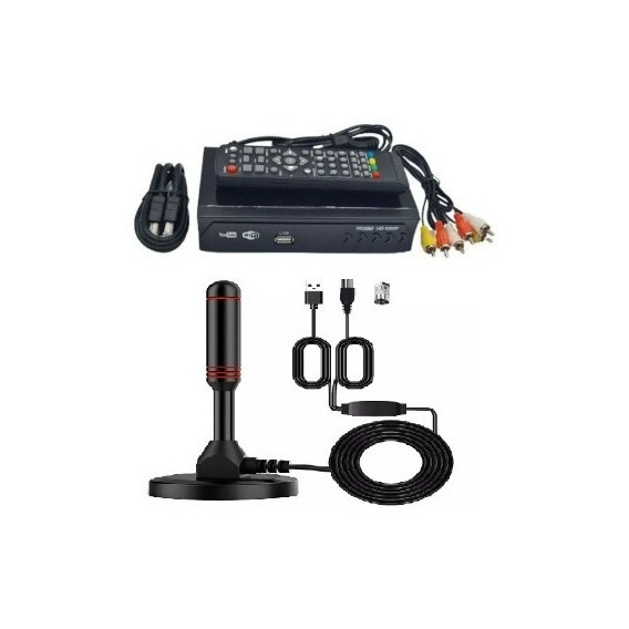 Sintonizador Decodificador Digital Tdt Full Hd + Antena Tdt 