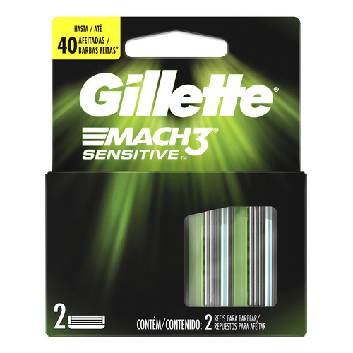 Repuestos para afeitar Gillette Mach3 Sensitive 2 u
