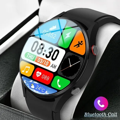 Reloj Inteligente Para Hombre Galaxy Watch 4 Para Samsung Color De La Malla  Black Silicon