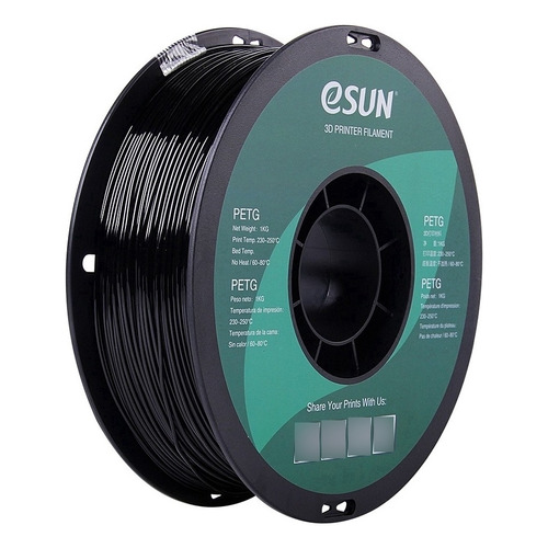 Filamento Esun Petg 1kg 1.75mm Impresora 3d Color Solid black