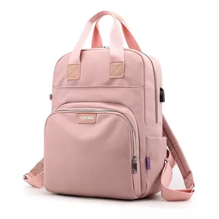 Mochila Feminino Multifuncional Notebook Viagem Com Usb  A