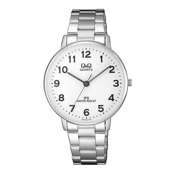 Reloj Qyq Qz00j204y Lujoso Para Caballero Plateado/ Blanco 