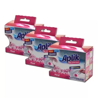 Kit 06cx Gel Adesivo Vaso Banheiro Aplik Floral 600desc