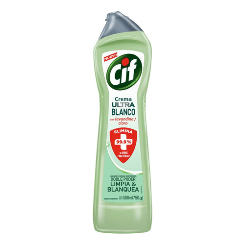 Limpiador Cif Ultra Blanco sin fragancia en crema 500ml