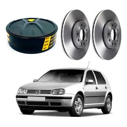  Disco Freio Dianteiro Golf 1.6 2.0 Com Abs 2003 A 2007