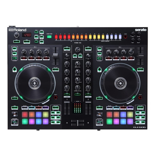 Controlador DJ Roland DJ-505 negro de 2 canales