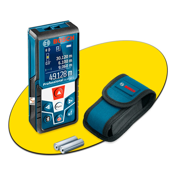 Medidor De Distancia Laser  Bosch Glm 50 C Bolso Bluetooth Profesional Cinta Metro Digital Nivel Manual Mano Lasér