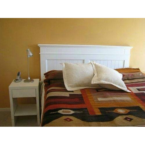 Respaldo Sommier Queen Size Laqueado Blanco Color Blanco