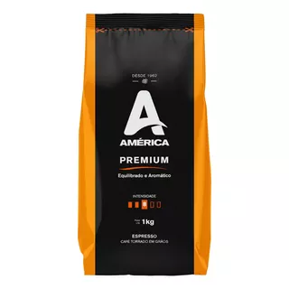 América Premium Café Torrado Em Grãos Espresso Pacote 1kg