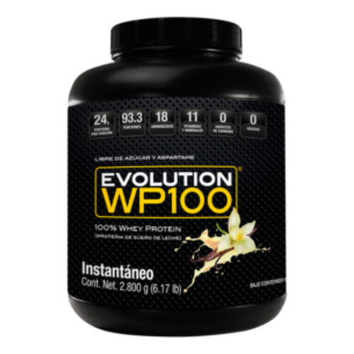 Suplemento en polvo Evolution  WP100 proteínas sabor vainilla en pote de 2.8kg