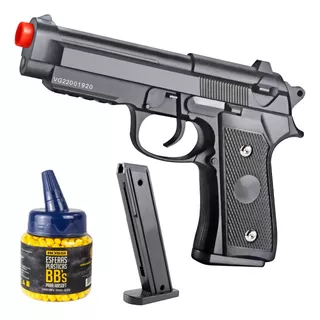 Kit Pistola Airsoft Full Metal Vigor Pt92 Mola Pt 92 + Bbs