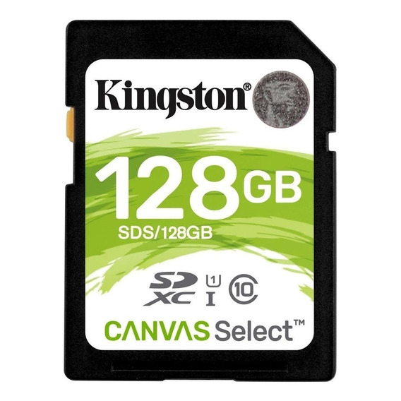 Tarjeta de memoria Kingston SDS  Canvas Select con adaptador SD 128GB
