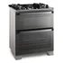 Estufa Electrolux Expert de 5 fuegos con función Airfryer FE5ad, color plateado, 220 V