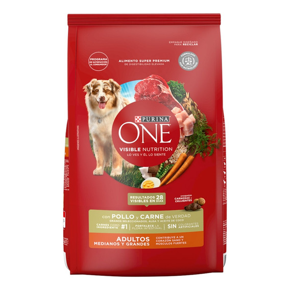 Alimento Purina One Croquetas Perro Adulto Pollo Y Carne 7kg