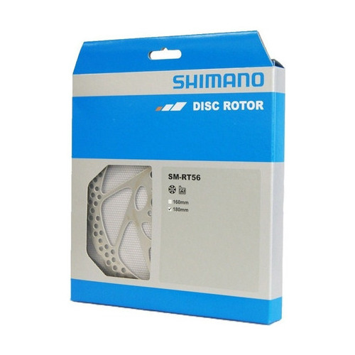 Disco de rotor Shimano SM-RT56, 180 mm, 6 tornillos, plateado