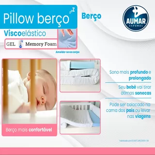 Pillow Top Para Berço Viscoelástico Gel Infusion