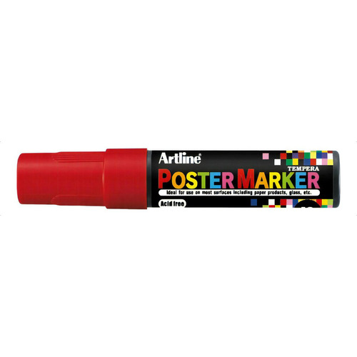 Poster Marker 12mm Artline Colores Básicos Color Rojo