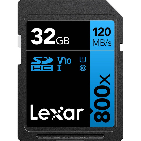 Memoria Lexar 32gb 800x Sdhc Class 10, U1, V10 120mb/s Rea