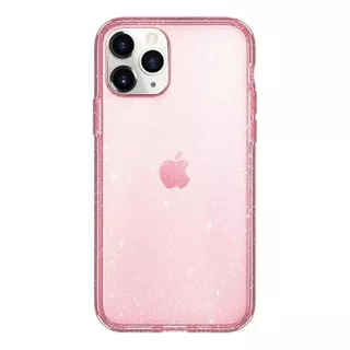 Capa Rock Para iPhone 11 Pro 5.8 | Pure Shiny Glitter Pink Cor Rosa