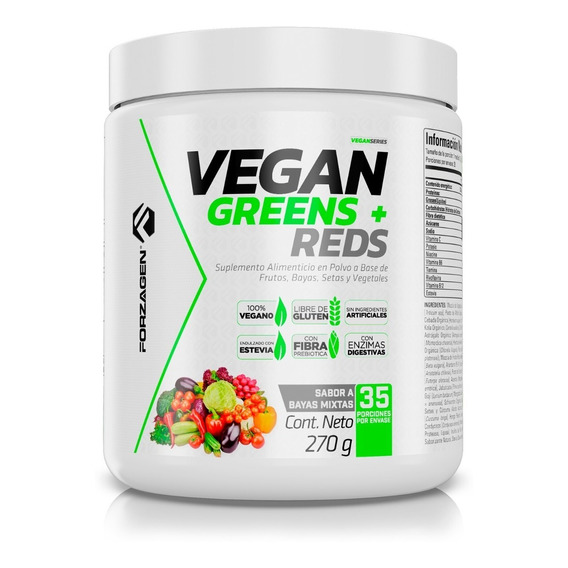 Forzagen | Vegan Greens And Reds 270 G | Vitaminas Y Fibra