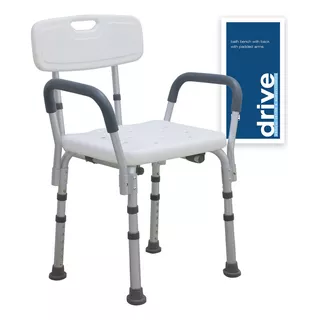 Silla Ducha Brazos Banco Ajustable Respaldo Antiderrapante