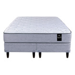 King Koil World Luxury Bradley conjunto sommier súper king de 200x200cm de resortes color Blanco/Gris 