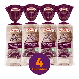 Kit C/ 4 Pães Do Forno Vegano Wickbold 100% Nutrição 500g