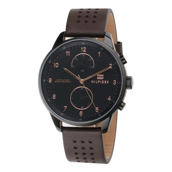 Reloj Tommy Hilfiger Chase 1791577 De Acero Inox. P/hombre