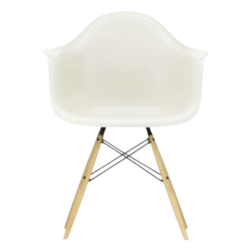 Silla Con Apoyabrazos Eames Base Madera Estilo Nórdico Color de la estructura de la silla Blanco