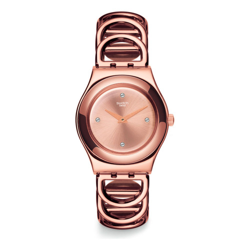 Reloj Swatch Djane De Acero Rosé Gold Ylg126g Para Mujer
