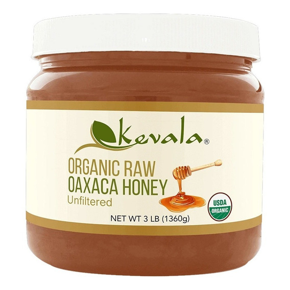 Miel De Abeja Oaxaca Orgánica Cruda Kevala 1.36 Kg